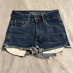 American eagle jean shorts, Dark wash, size 0